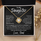 To My Daughter | Never Forget | Love Knot Necklace