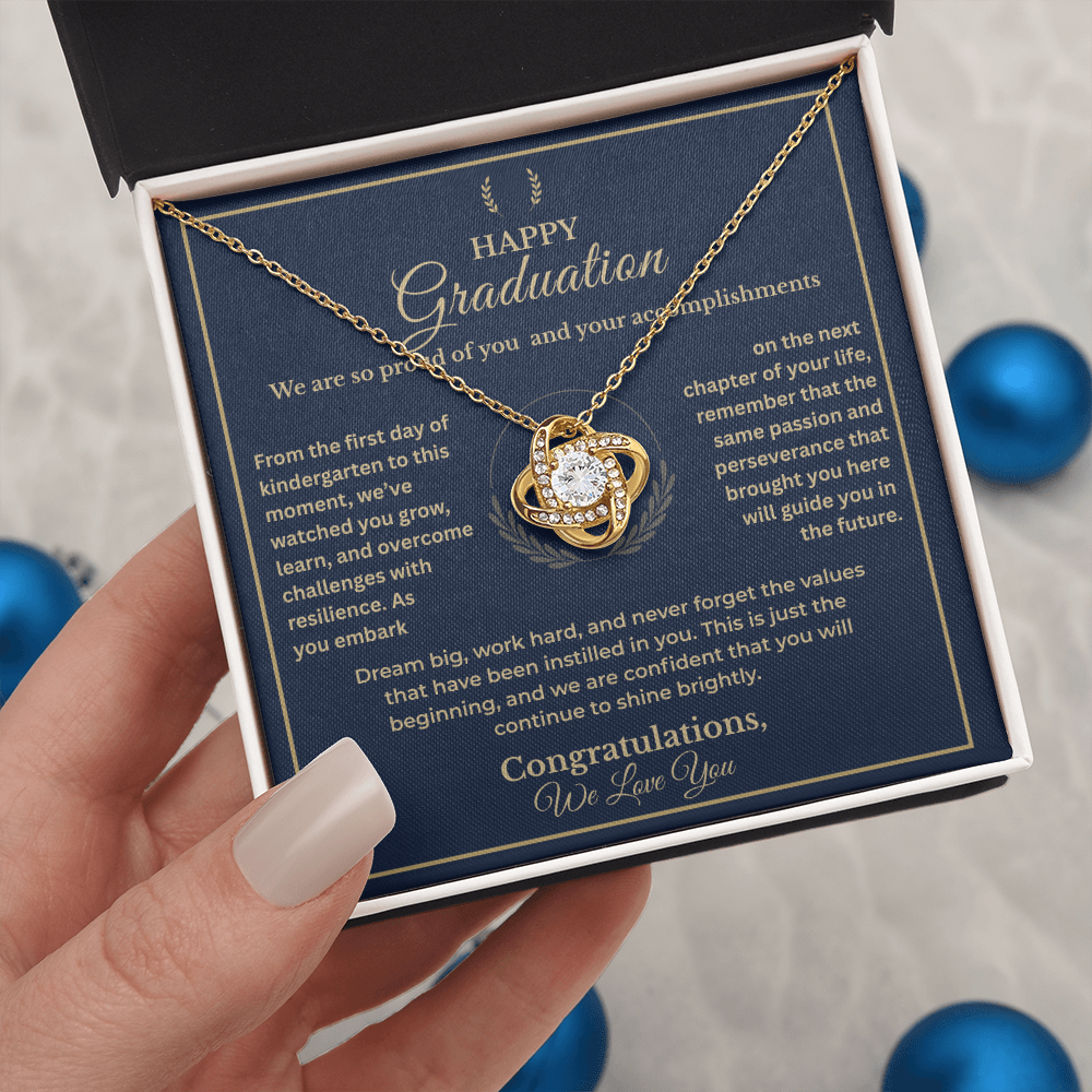 Class of 2025 Love Knot Necklace & Keepsake Card – Proud Parent Gift