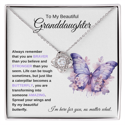 Granddaughter Graduation Gift "Beautiful Butterfly" Necklace - LK