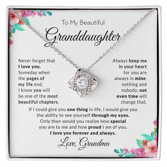 TO MY GRANDDAUGHTER CHAPTERS LOVE KNOT NECKLACE