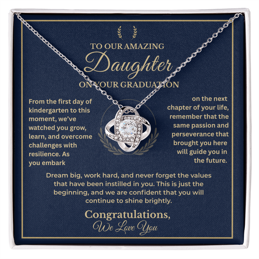 To Our Amazing Daughter Graduation Pendant – Inspirational Card Included