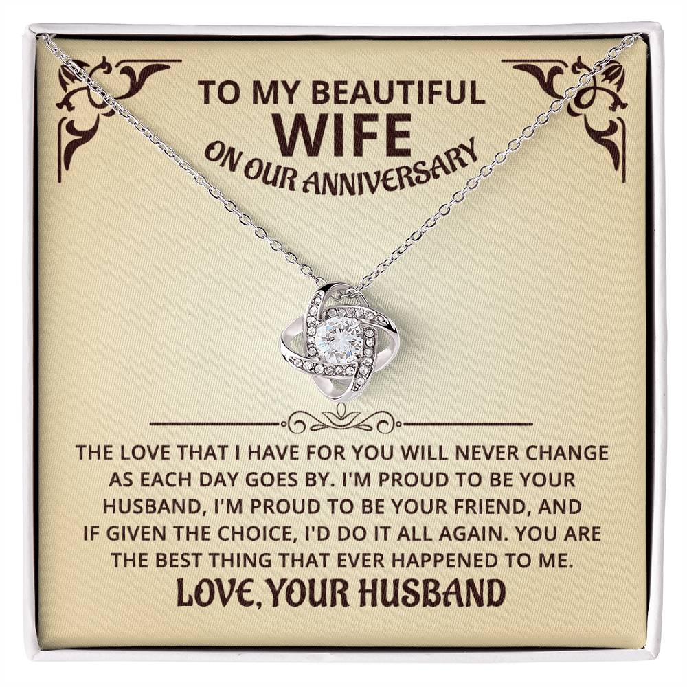 To My Wife Im Proud Love knot