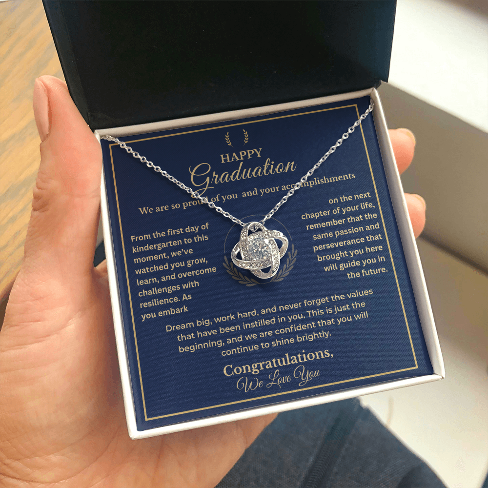 Class of 2025 Love Knot Necklace & Keepsake Card – Proud Parent Gift