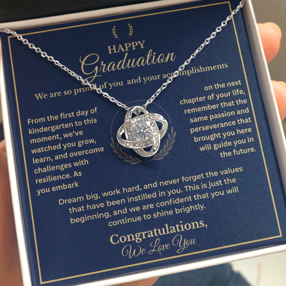 Class of 2025 Love Knot Necklace & Keepsake Card – Proud Parent Gift