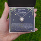 HAPPY  SWEET SIXTEEN FAITH LOVE KNOT NECKLACE