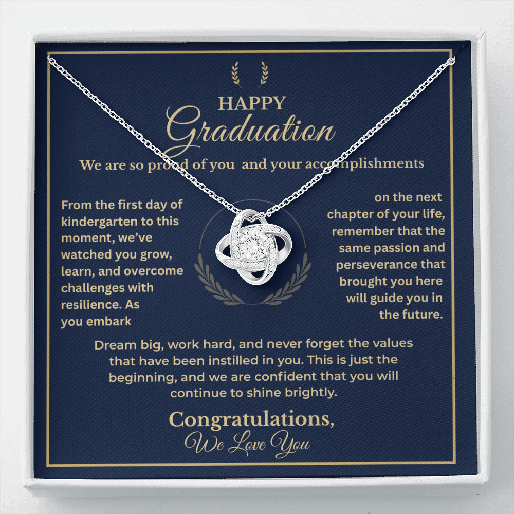 Class of 2025 Love Knot Necklace & Keepsake Card – Proud Parent Gift