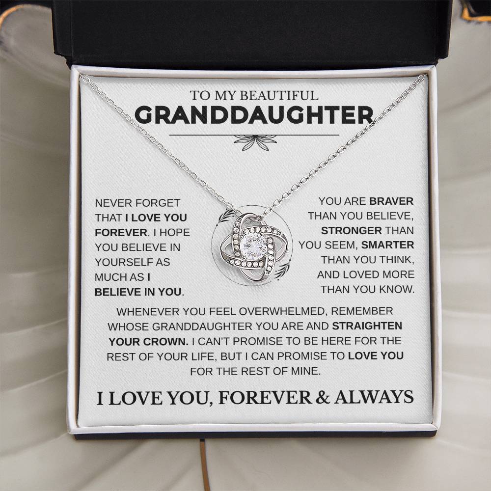 Gift For Granddaughter, "Never Forget That I Love You"