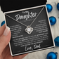 To My Daughter | Never Forget | Love Knot Necklace