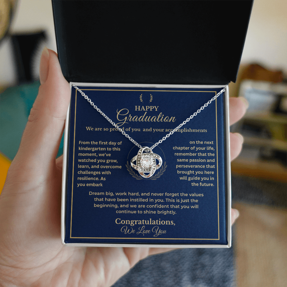 Class of 2025 Love Knot Necklace & Keepsake Card – Proud Parent Gift