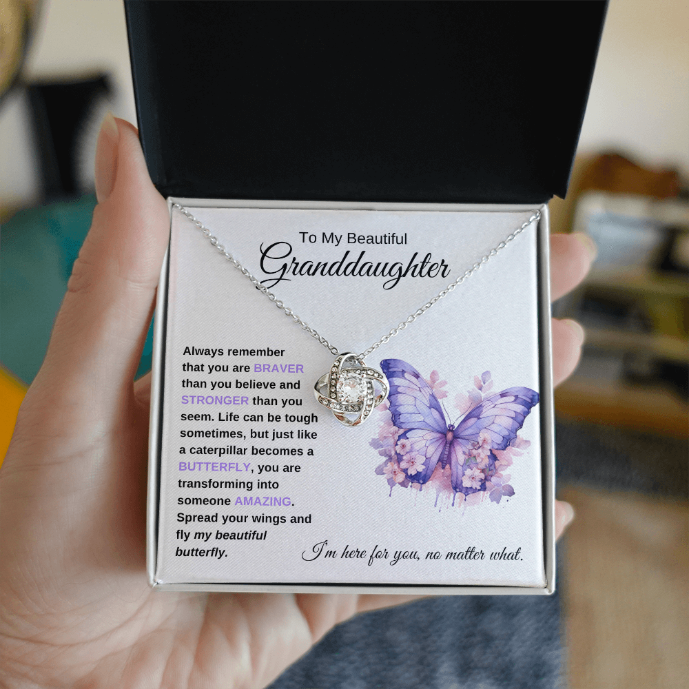 Granddaughter Graduation Gift "Beautiful Butterfly" Necklace - LK