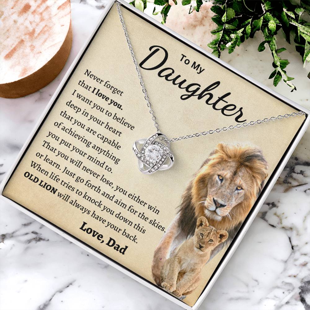 To My Daughter | Never Forget (Love Knot Necklace)