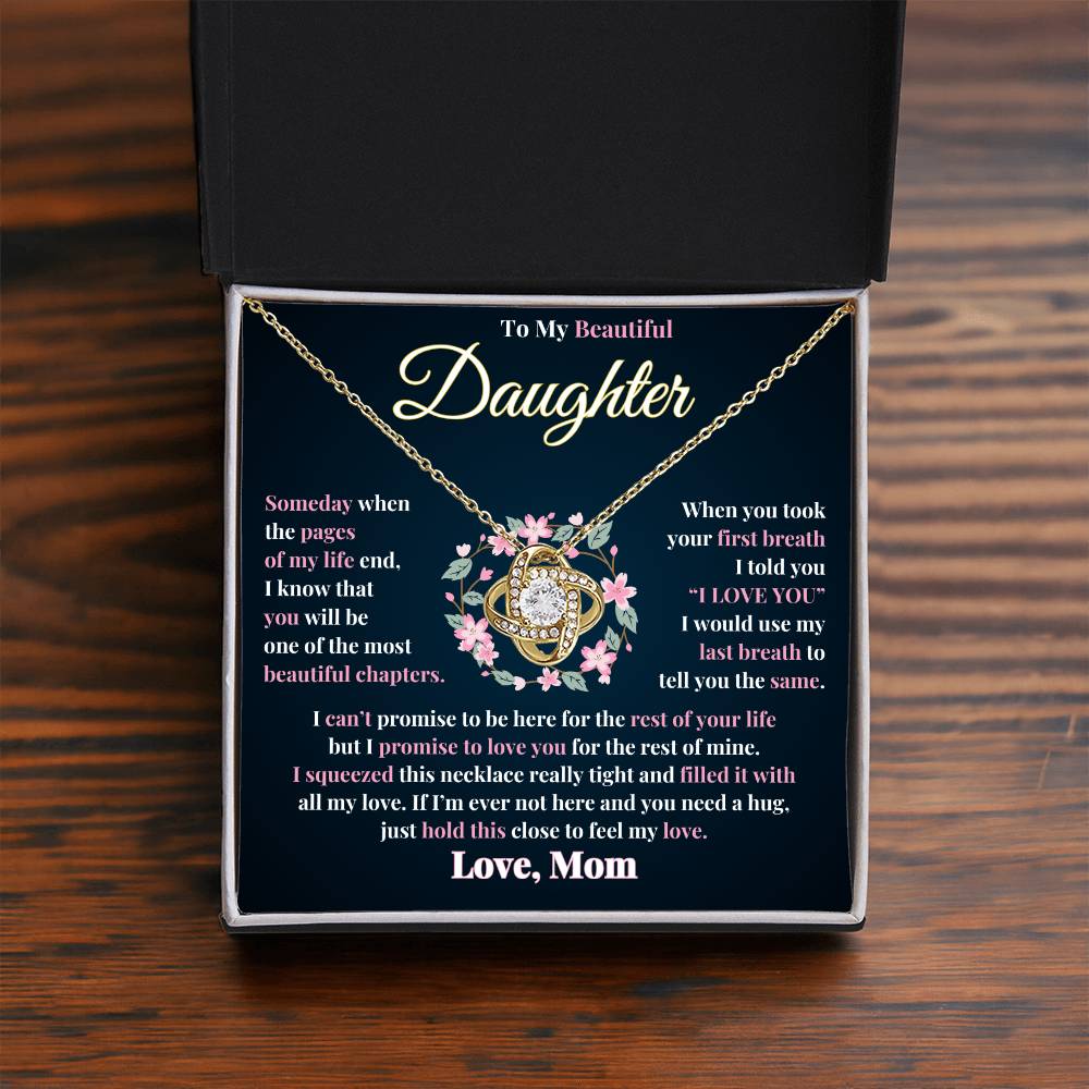 Unbreakable Bond | Love Knot Necklace Gift for Daughter