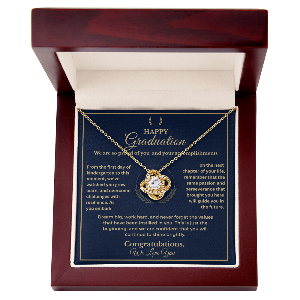 Class of 2025 Love Knot Necklace & Keepsake Card – Proud Parent Gift