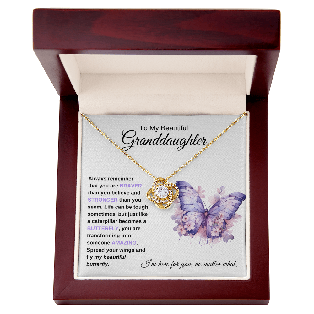 Granddaughter Graduation Gift "Beautiful Butterfly" Necklace - LK