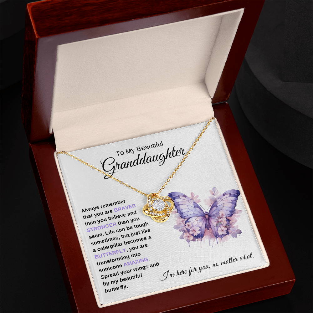 Granddaughter Graduation Gift "Beautiful Butterfly" Necklace - LK