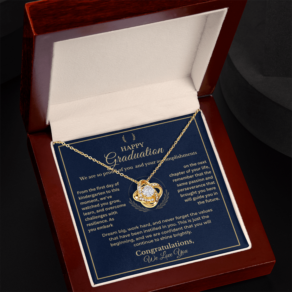 Class of 2025 Love Knot Necklace & Keepsake Card – Proud Parent Gift