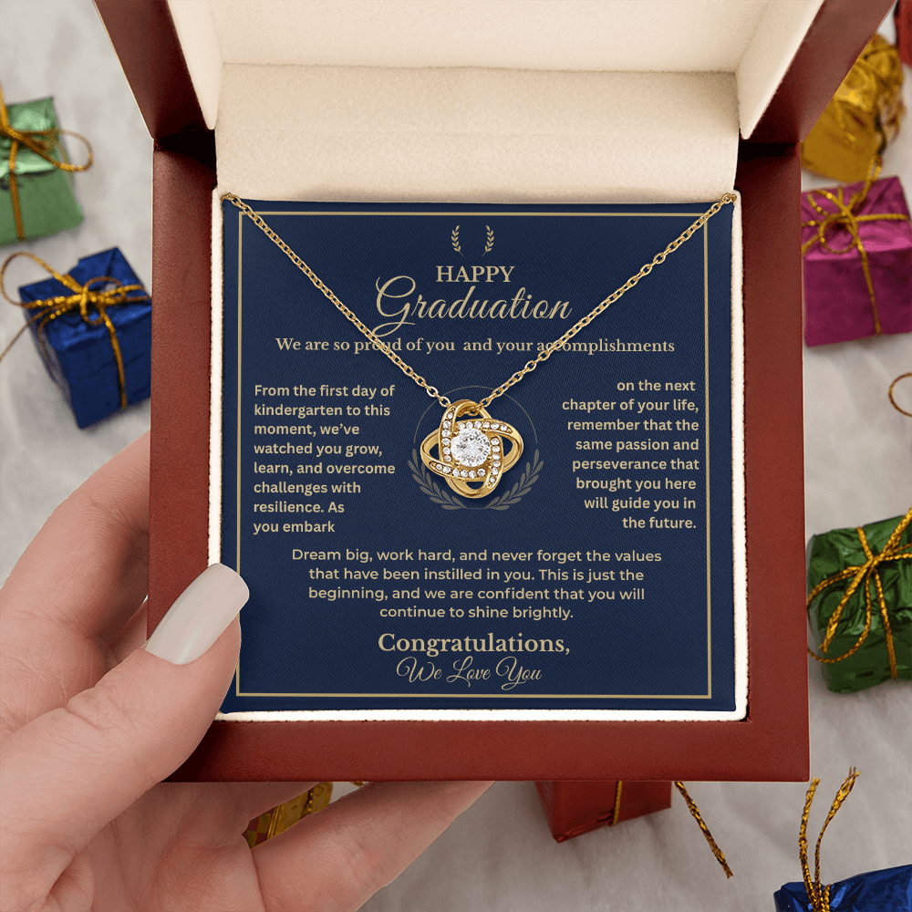 Class of 2025 Love Knot Necklace & Keepsake Card – Proud Parent Gift