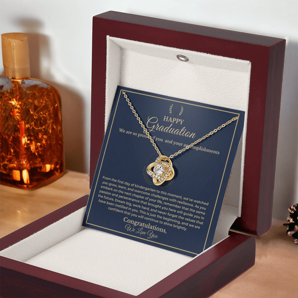 Dream Big Graduation Message Card Necklace - Gift For Daughter