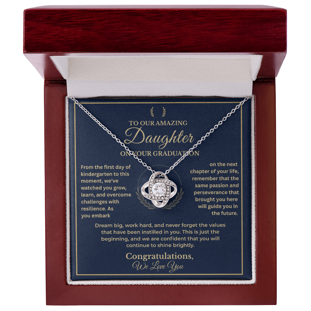 To Our Amazing Daughter Graduation Pendant – Inspirational Card Included