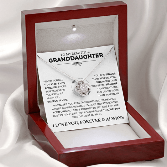 Gift For Granddaughter, "Never Forget That I Love You"