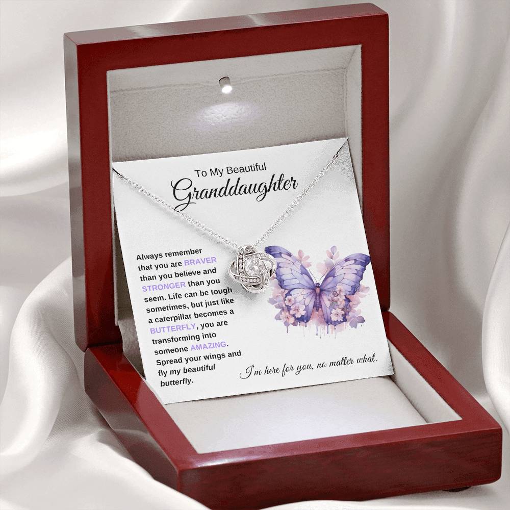 Granddaughter Graduation Gift "Beautiful Butterfly" Necklace - LK