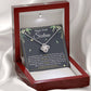 HAPPY  SWEET SIXTEEN FAITH LOVE KNOT NECKLACE