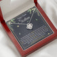 HAPPY  SWEET SIXTEEN FAITH LOVE KNOT NECKLACE