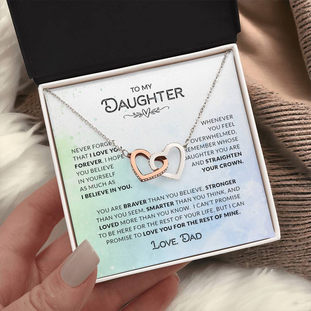 To My Daughter | Never Forget That I Love You (Interlocking Hearts)