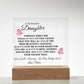 To My Beautiful Daughter | Always Keep Me in Your Heart | Square Acrylic Plaque