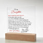 To My Daughter | As You Grow Older | Square Acrylic Plaque