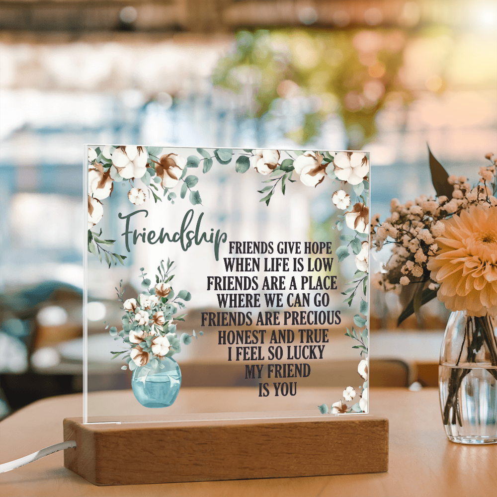 Friendship Acrylic Plaque - Gift For Friend - Galentines Day Gift