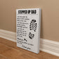 TO MY STEPPED UP DAD ENCOURAGE GALLERY WRAPPED CANVAS