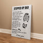 TO MY STEPPED UP DAD ENCOURAGE GALLERY WRAPPED CANVAS