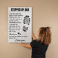 TO MY STEPPED UP DAD ENCOURAGE GALLERY WRAPPED CANVAS
