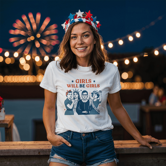 Girls Will Be Girls T-shirt - 4th of July
