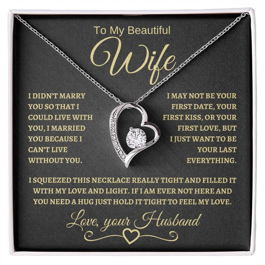 To My Beautiful  Wife |  Forever Love Necklace - BG