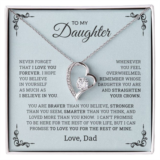 To My Daughter | Never Forget (Forever Love Necklace)