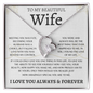 To My Beautiful Wife | Love Of My Life | Forever Love Necklace