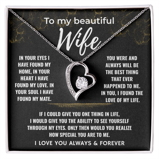 To My Beautiful Wife - You're The Love Of My Life - Forever Love Necklace