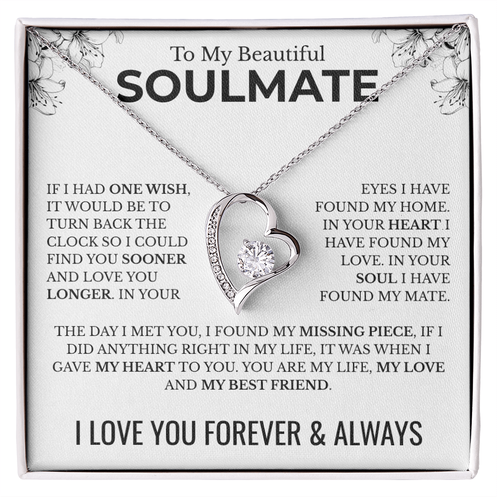To My Soulmate | One Wish | Forever Love Necklace