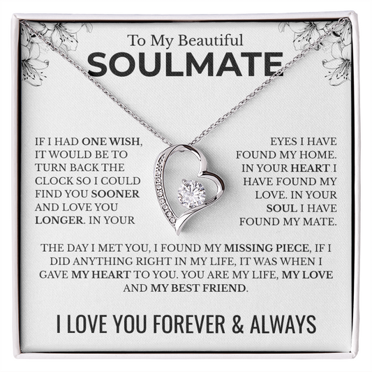 To My Soulmate | One Wish | Forever Love Necklace