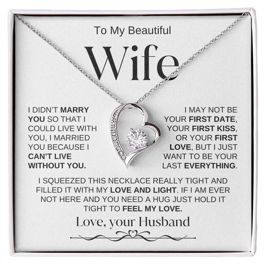 To My Beautiful Wife | Forever Love Necklace - WB2
