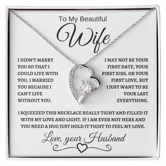 To My Beautiful Wife | Forever Love Necklace - WB