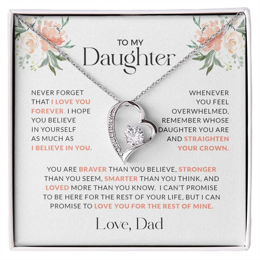 To My Daughter | You Are Braver (Forever Love Necklace)