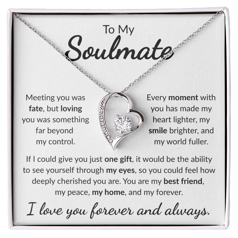 To My Soulmate | Meeting You Was Fate | Forever Love Necklace