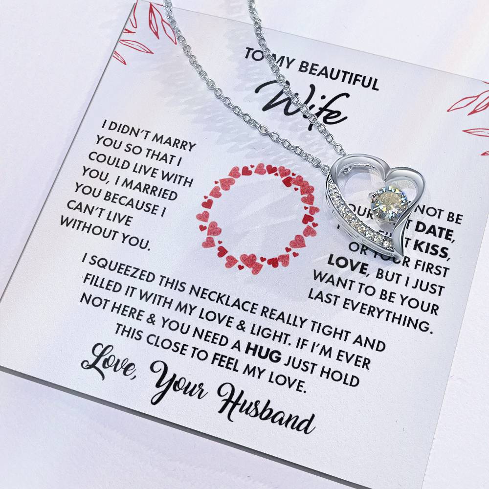To My Beautiful Wife | Feel My Love (Forever Love Necklace)