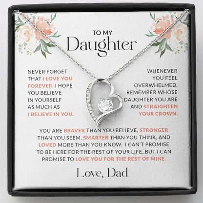 To My Daughter | You Are Braver (Forever Love Necklace)