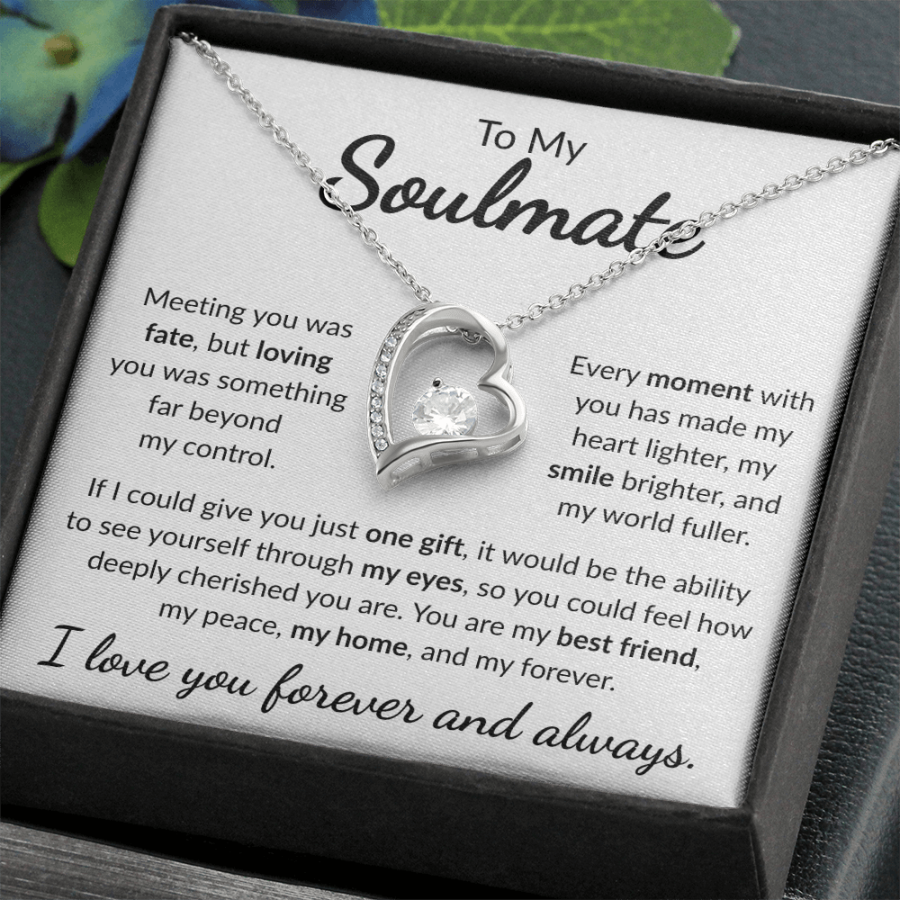 To My Soulmate | Meeting You Was Fate | Forever Love Necklace