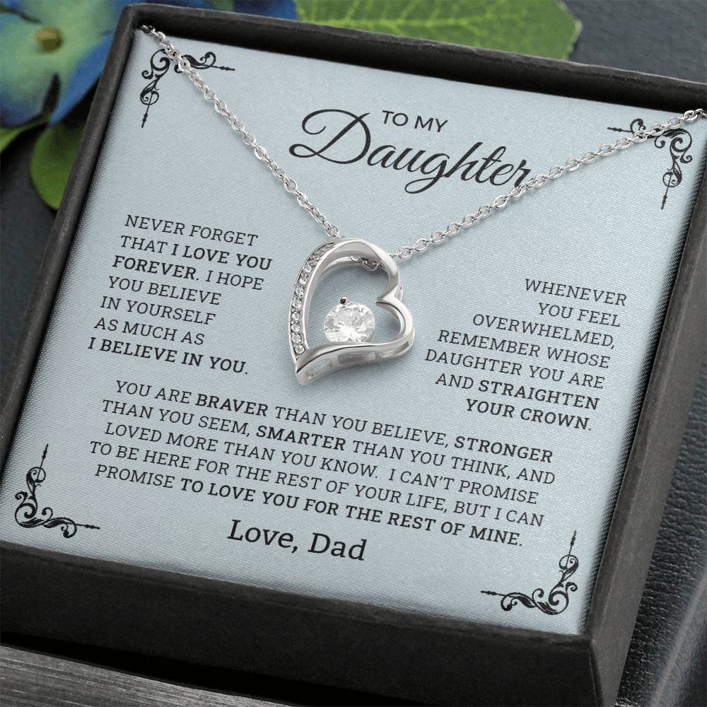 To My Daughter | Never Forget (Forever Love Necklace)