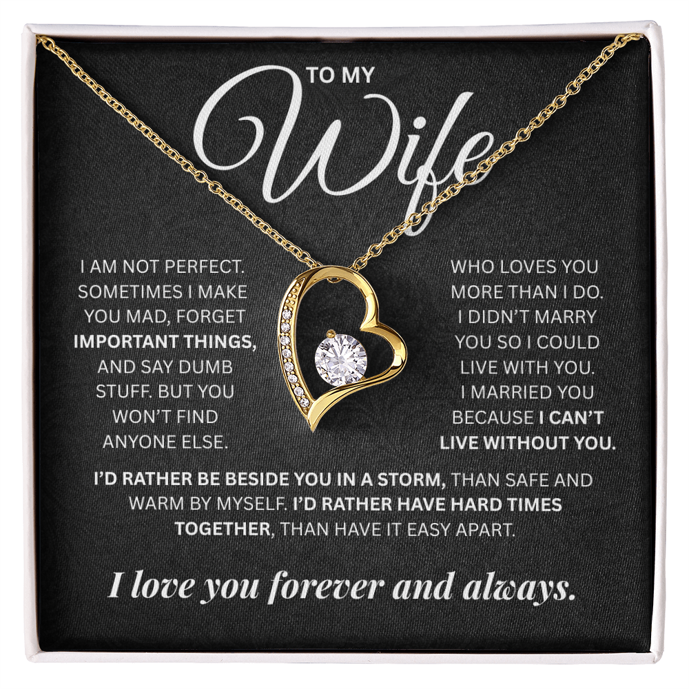 To My Wife | Forever and Always | Forever Love Necklace